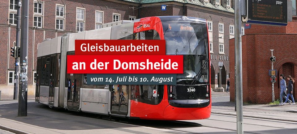 Gleisbauarbeiten an der Domsheide 