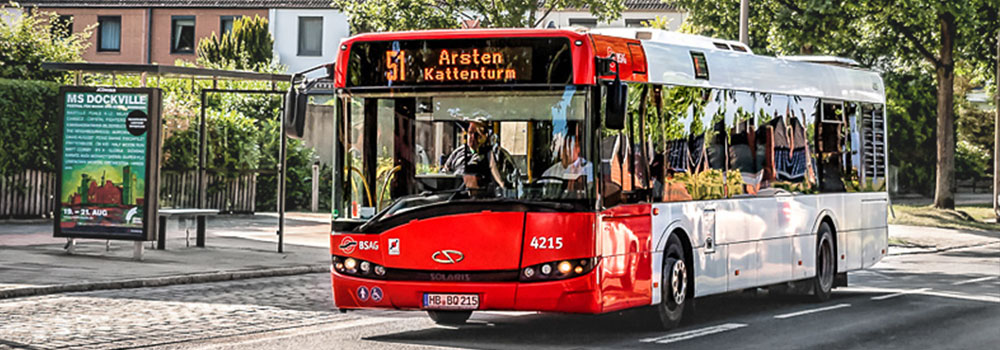 BSAG Fahrzeuge Bus Niederflur Solobus Solaris Urbino 12